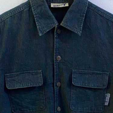 極美品✨ISSEY MIYAKE ねじりプリーツ　長袖　ブラック　ブルー　透け感 4_2c68d0a6-11b8-4110-a059-