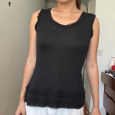 Tシャツ・カットソー BURBERRY BLACK STRETCH COTTON TANK TOP Black Cotton Tank Top - Burberry - Women | WE IN STYLE