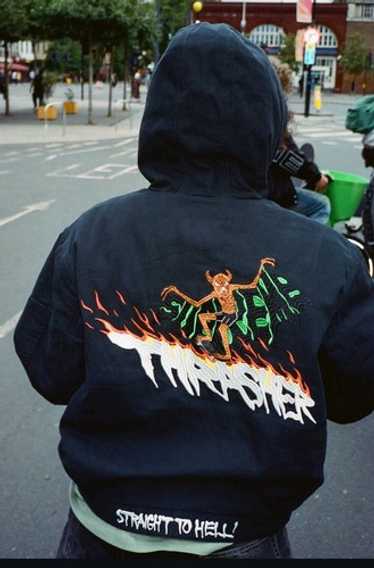 Supreme Thrasher Poplin Crew Jacket ロゴ Supreme-Thrasher-Poplin-Crew-