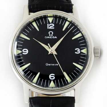 ジャンク品OMEGA Geneve ブラックレザーバンド ジャンク品OMEGA Geneve ブラックレザーバンド