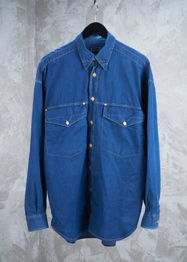 トップス 90s VERSACE JEANS COUTURE L/S Shirt VTG Vtg Versace Jeans Couture 90s Green Tarzan Print Shirt S | eBay