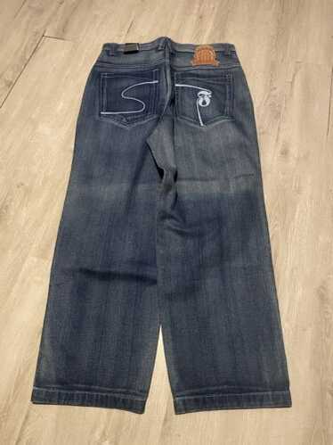 90s PRONTI バギースラックス チェック jnco solo 38×32 JNCO Skull 8Ball Flames Vintage Baggy Jeans - 32 x 32 – Ropa