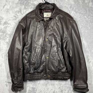 Vintage leather bomber banana republic jacket - Gem