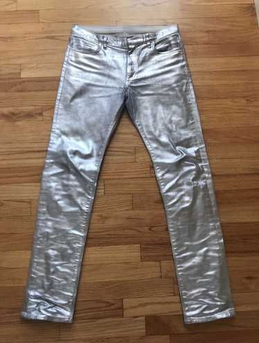 Maison Martin Margiela シルバー光沢スキニーデニム Maison Martin Margiela シルバー光沢スキニーデニム Maison