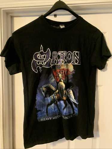 SAXON Isle of Man Live Tシャツ 1990 Saxon destiny tour 1988 | TShirtSlayer TShirt and
