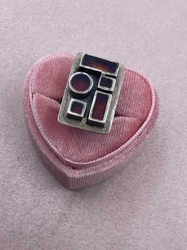 Vintage 70s resin ring - Gem