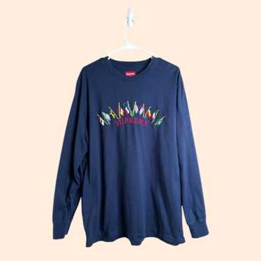 Supreme Long Sleeve Flag Shirt - Gem