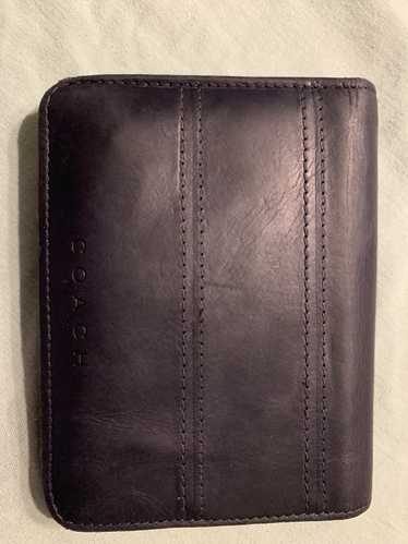 希少✨ Vintage Coach 二つ折り 財布 Wallet ネイビー ほぼ美品✨COACH コーチ✨財布 二つ折り財布 シグネチャー