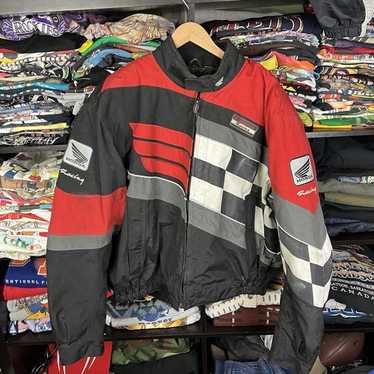 HONDA RACING Shirt Short Sleeve Black Red Size L EXC limited