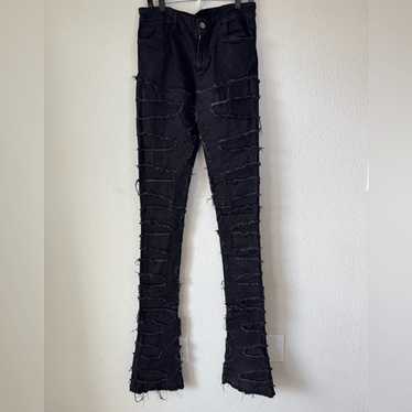 パンツ GUAPI ALL BLACK DISTRESSED BAGGY DENIM All Black Distressed Baggy Denim - Guapi Clothing