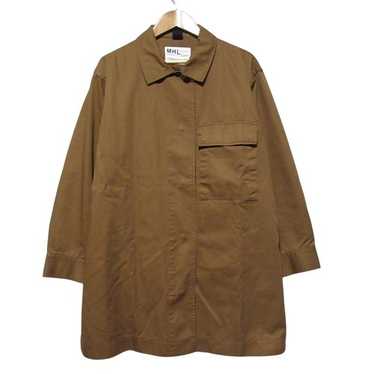 ジャケット・アウター MHL WORN LINEN COTTON DRILL MHL by Margaret Howell Black Cotton Cropped Zip Utility