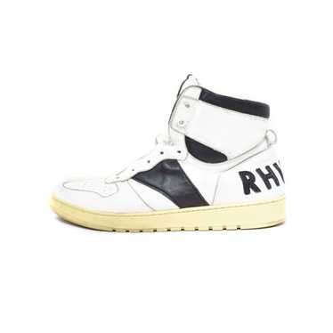 【関税込み】Rhude ホワイト＆ベージュ ハイカットスニーカー 231923M236013_1.jpg