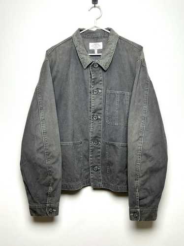 ジャケット・アウター archive Armani Jeans gimmick coat ARMANI JEANS Mesh Switching Back Embossed Logo Leather Zip