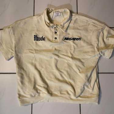 Rhude McLaren ポロシャツ クリーム色 DHgate.com:Rhude Co Branded Mclaren High Street Fashion
