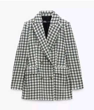 Zara houndstooth textured blazer - Gem