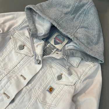ジャケット・アウター 90s carhartt duck jacket white USA old VTG 90s Carhartt JS1207 J97 White Horse Lined Y2K Work