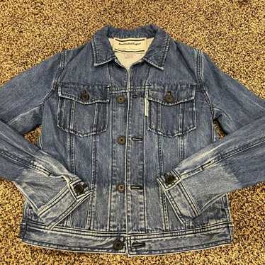 Onitsuka Tiger x Andrea Pompilioデニムジャケット Onitsuka Tiger x ANDREA POMPILIO Black Denim Jacket Womens