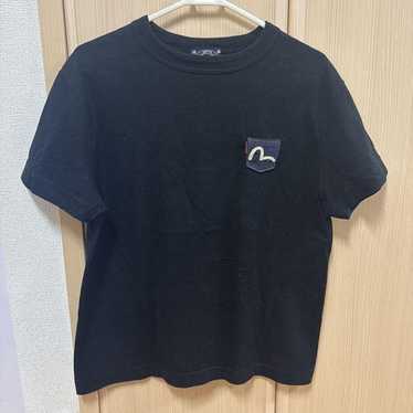 EVISU T-Shirts Men Black Blue - POIZON