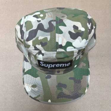 FW12 Supreme Tree Camo Camp Cap White Hat Red Box Logo