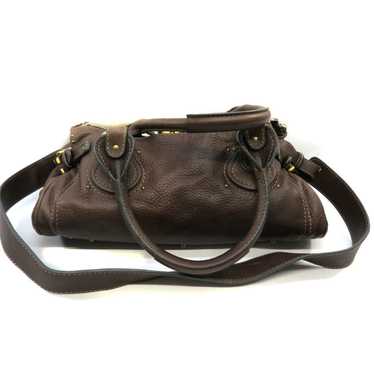 Vintage Chloé Paddington Bags Dark Brown Paddington leather handbag Chloé Purple in Leather - 34023480