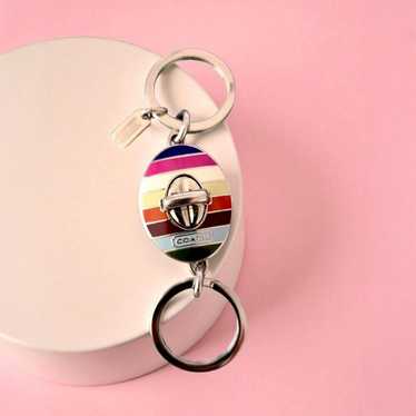 小物 Rare Vintage Coach Turn Lock Key Ring Coach turnlock key ring - Gem