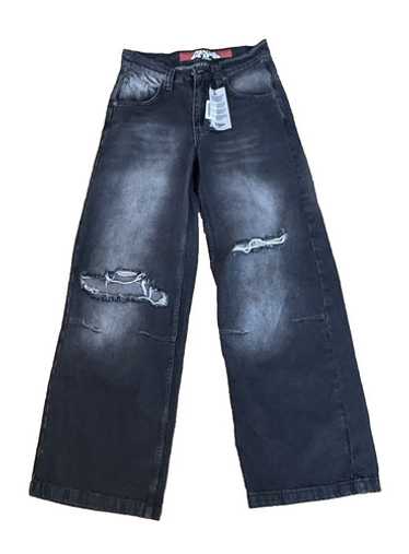 パンツ layered washed baggy denim jaded london Shop Light Wash Blade XL Colossus Jeans | Jaded London