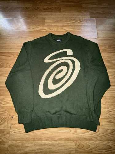 【希少】19AW Stussy Curly s Knit バーガンディ XL Stussy Curly S Sweater - burgundy (burgundy)
