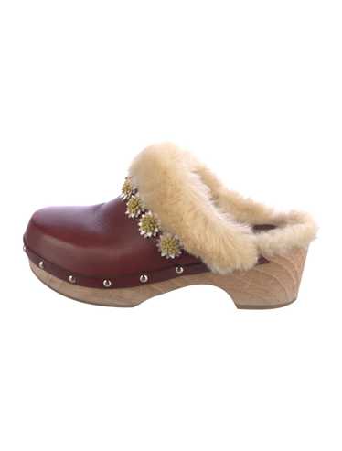 サンダル・ミュール Fabrizio Vitii Jean Daisy Trim Clog in Burgundy Leather Jean Daisy Trim Clog in Burgundy Leather