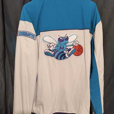 Charlotte Hornets ウォームアップジャケット 中綿 ナイロン VINTAGE STARTER CHARLOTTE HORNETS Large FULL ZIP SPLIT COLOR