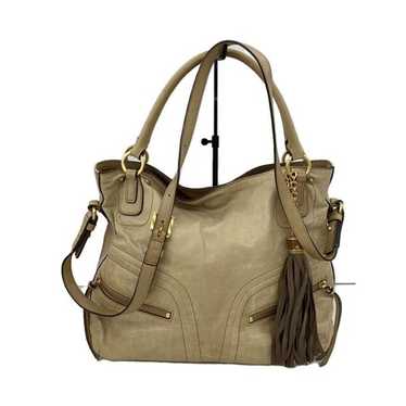 Sazaby Handbag One Shoulder Bag With Tassel Leather Navy /Bm