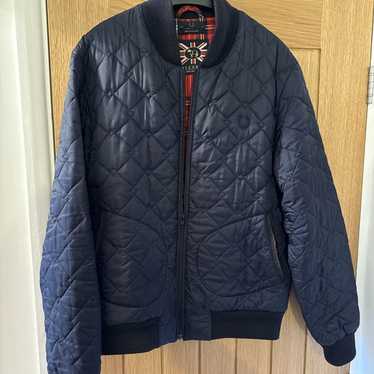 FREDPERRY LAVENHAM コートXS ネイビー Fred Perry x Lavenham Quilted Track Jacket Navy XS 25in