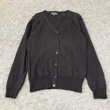 トップス MARGARET HOWELL 20SS Linen Cardigan-Gr/M Margaret Howell 100% Linen Short Sleeve Cardigan S-M Gray