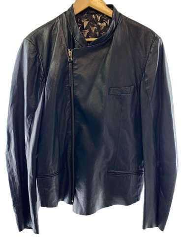 yu　Paul Smith 14ss leather riders Paul Smith Single Riders Jacket Horse Leather Black Size M