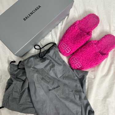BALENCIAGA COSY BB フラットミュール ピンク BALENCIAGA COSY