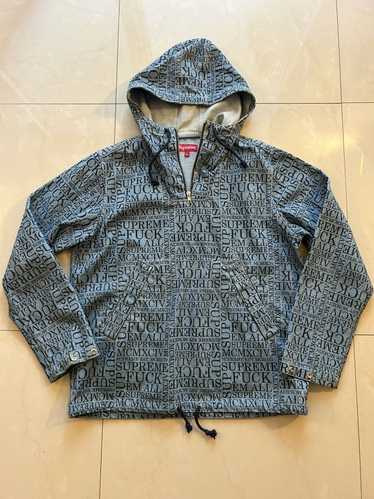 Fuck EmAll Denim PulloverM【Supreme１５F/W】 Supreme Fuck 'Em All Denim Hooded Pullover (FW15)