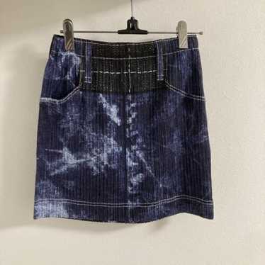 PLEATS PLEASE イッセイミヤケ デニム転写 スカートsize4 PLEATS PLEASE イッセイミヤケ デニム転写 スカートsize4 PLEATS