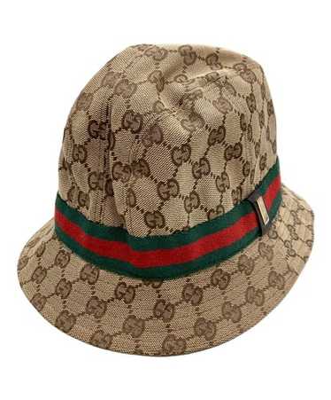 帽子 GUCCI 00's Sherry line GG bucket hat Original GG canvas bucket hat in black GG canvas | GUCCI® CA