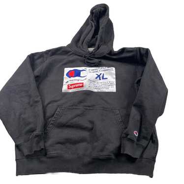 Supreme Champions Hooded Sweatshirt - Size XL - Black - NEW