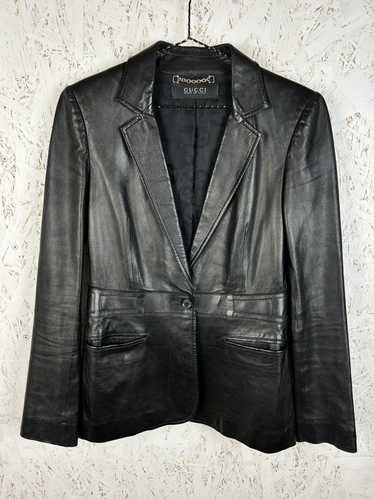 Gucci/leather/tailored/jacket/Vintage❣️ Rare gucci leather jacket - Gem