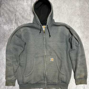 90s Carhartt zip hoodie　グレー　アクティブジャケット Vintage Crazy Carhartt 90's Rare Active Jacket Size M-L | eBay