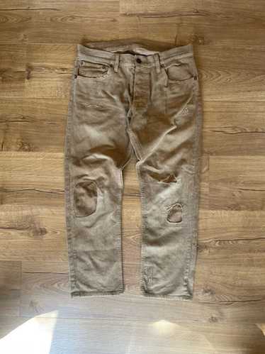 1T6762/visvim 16AW FLUXUS 10 SLUB INDIGO DMGD CORDS DK
