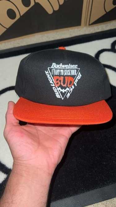 90's VINTAGE Bud Light キャップ Budweiser Vtg 80s Bud Light Mesh SnapBack Trucker Hat Cap Beer