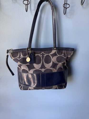 Coach Denim Vintage Y2K Shoulder Hand Bag Signature Denim