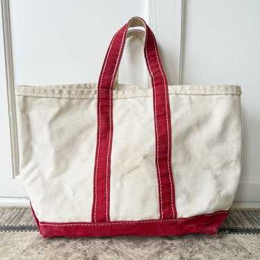 60s llbean 筆記体タグ boat and tote vintage Vintage 50s 60s Large LL Bean Boat & Tote Green Cursive