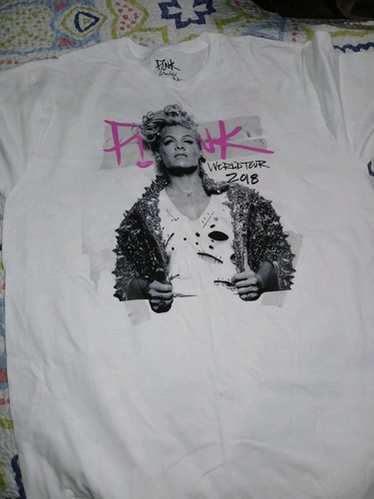 P!nk Beautiful Trauma 2018 ツアーTシャツ XL 白 P nk beautiful trauma - Gem