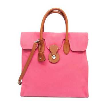 【RALPH LAUREN】ORANGE Canvas Ricky Tote Ralph lauren canvas ricky - Gem
