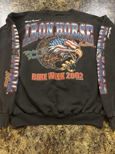 757 IRON HORSE BIKE WEEK 2002 スウェット Iron Horse Saloon Daytona Beach Bike Week 2003 Sew on