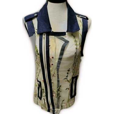 Sheer Embroidery Vest サイズ2 Modern Chinese Sheer Embroidery Vest – Heavy Craftsmanship