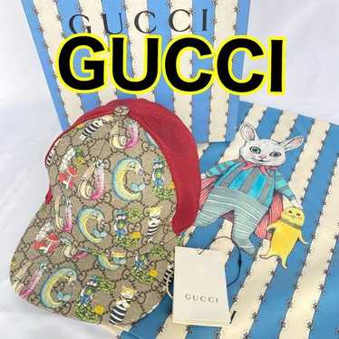未使用品　GUCCI OFF THE GRID キャップ ゴールド　 M58cm Gucci Off The Grid GG Monogram Bucket Hat Tangerine Size M