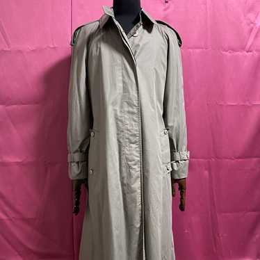 1980s Vintage Aquascutum Raincoat Wool Gabardine with Lining